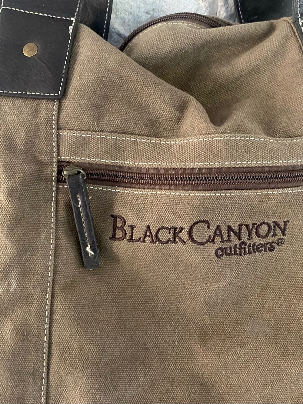Brown Canvas Weekender Bag - Picture 2 of 2